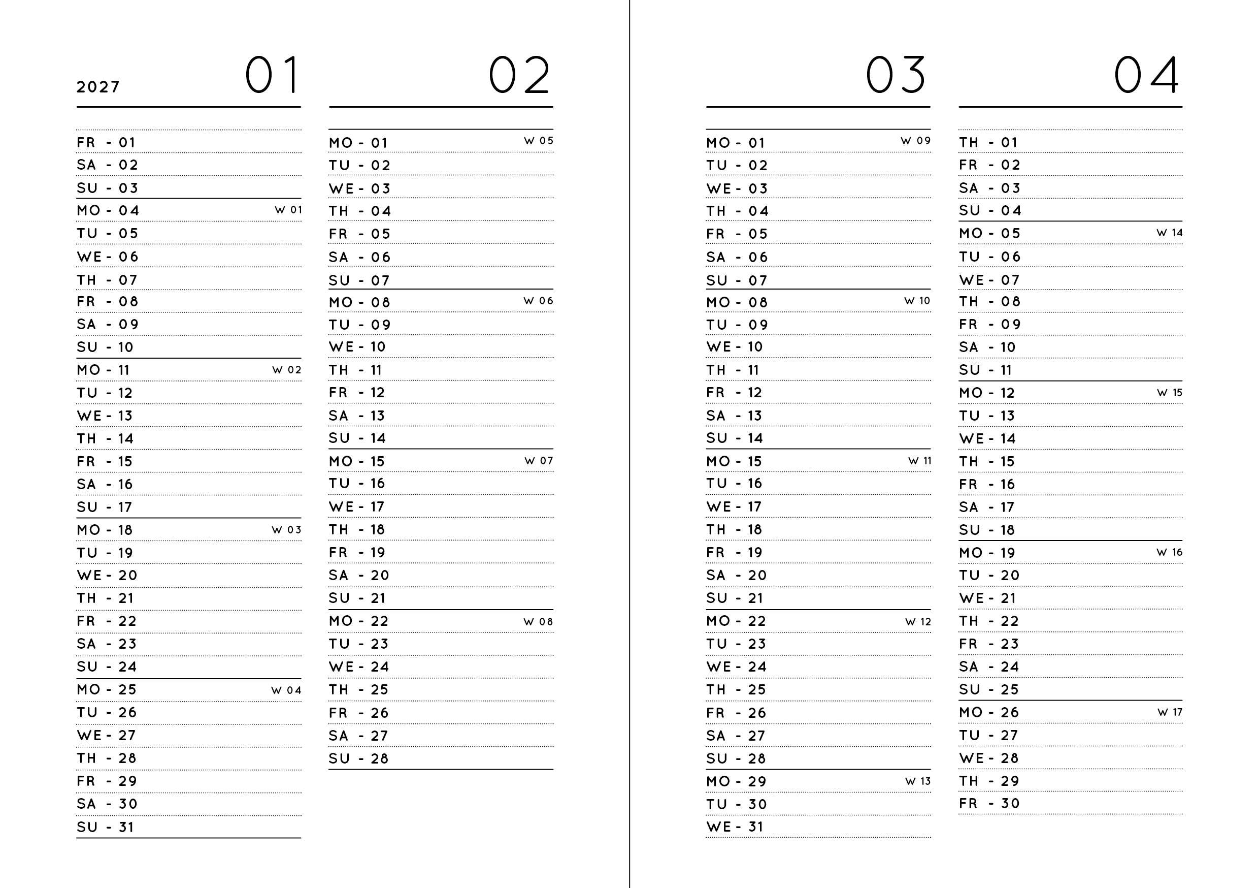 NAVUCKO - Wholesale Planner - Pocket Calendar / Planner 2026 (DIN A6)22