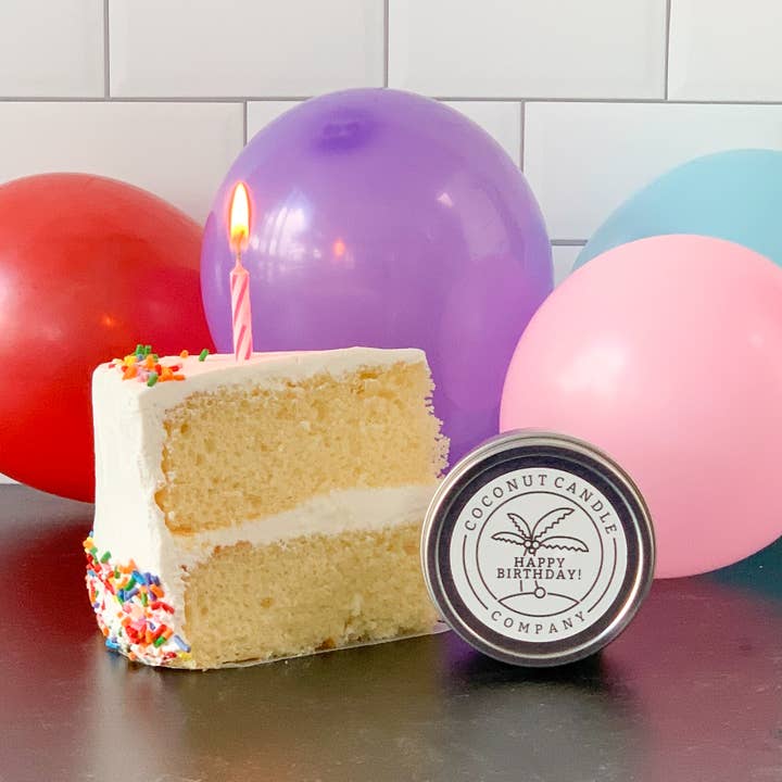 Coconut Candle Company - Wholesale Jar/Filled Candle - Happy Birthday