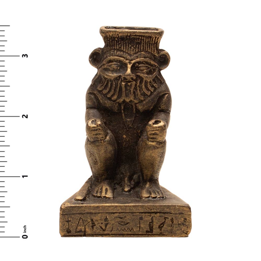 Discoveries, Inc. – Estatueta decorativa por atacado – Estátua Bes Bronze - Deus Egípcio - 3.5"2