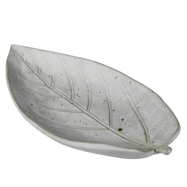 Laurel Leaf Tray, Ceramic for wholesale by HomArt