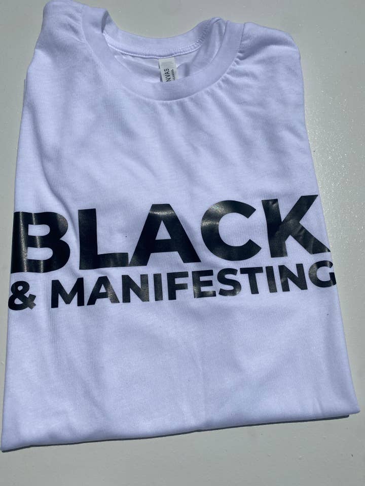 Ebony Notes Company - Wholesale Screen Printed T-Shirt - Unisex - Black & Manifesting Shirt12