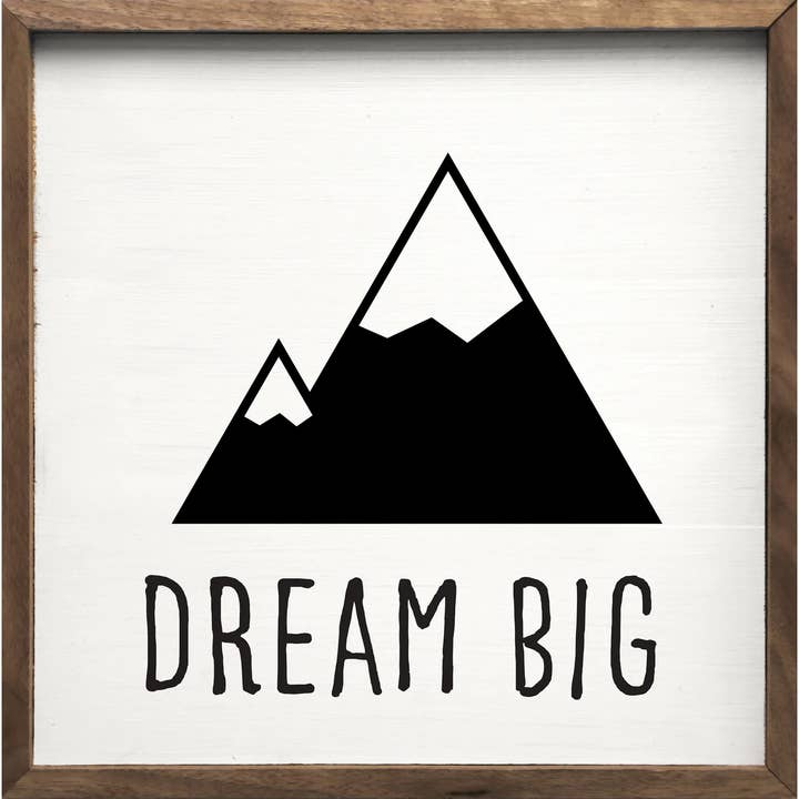 Dream Big Mountains Black White for wholesale by Kendrick Home
