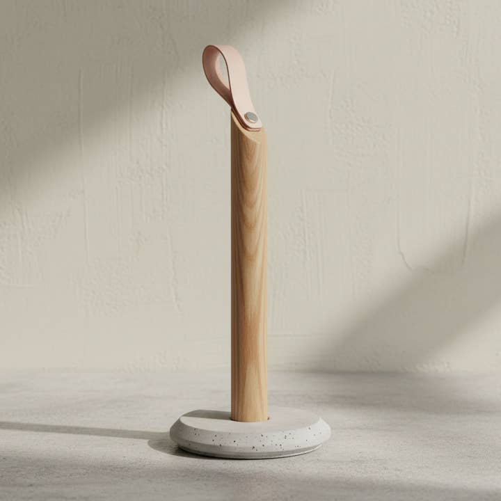 Grab kitchen roll holder, oak for wholesale by Studio Nordhaven