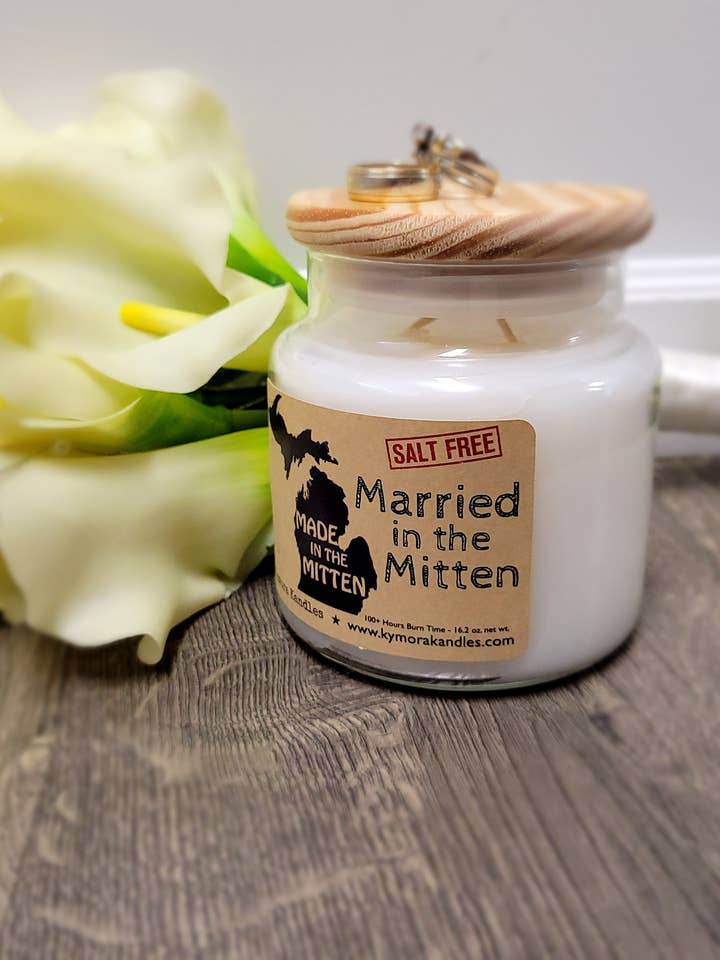 Large Kylie Jar Candle - Married in the Mitten for wholesale by Kymora Kandles