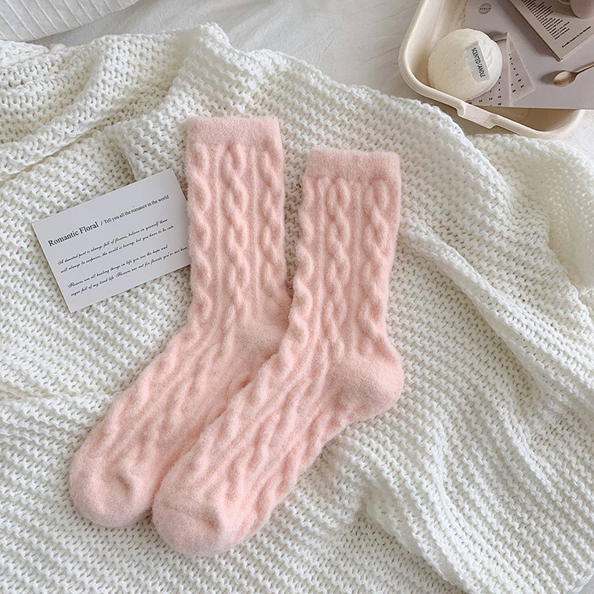 ACCITY - Wholesale Socks - Women's - Cozy Thick Plush Hemp-Knit Socks for Fall & Winter_CWMS08811