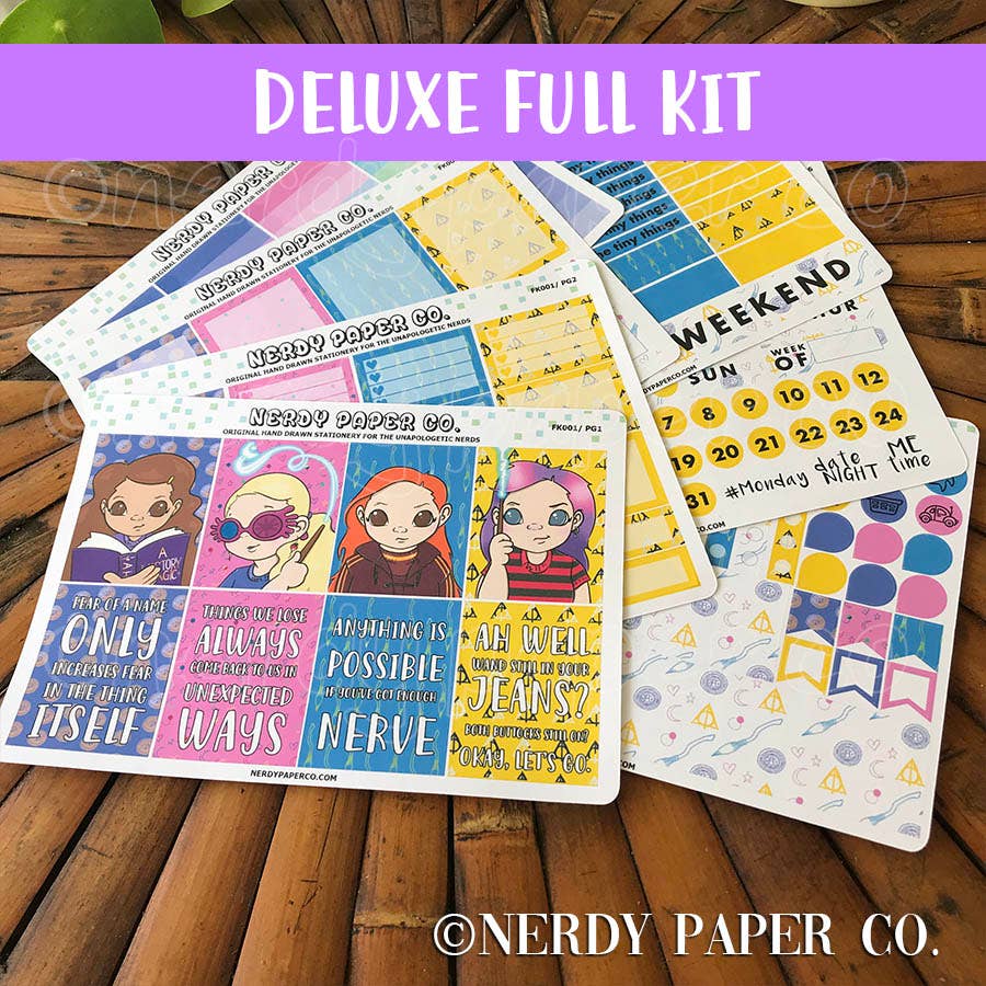 NERDY PAPER CO. - Wholesale Planner - WITCH POWER - Hand Drawn Deluxe Wizarding Full Kit - FK0012