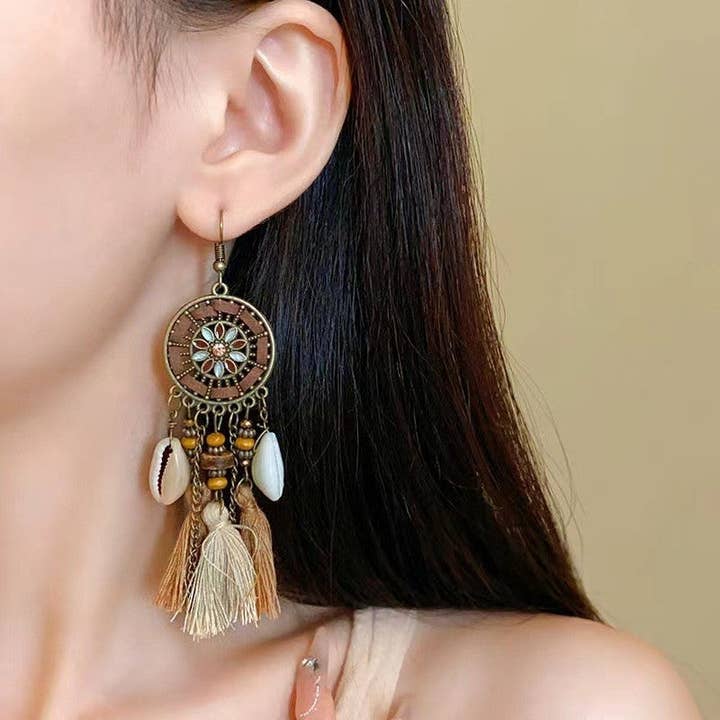 FurDecoration - Wholesale Dangle Earrings - Bohemian Ethnic Style Earrings2