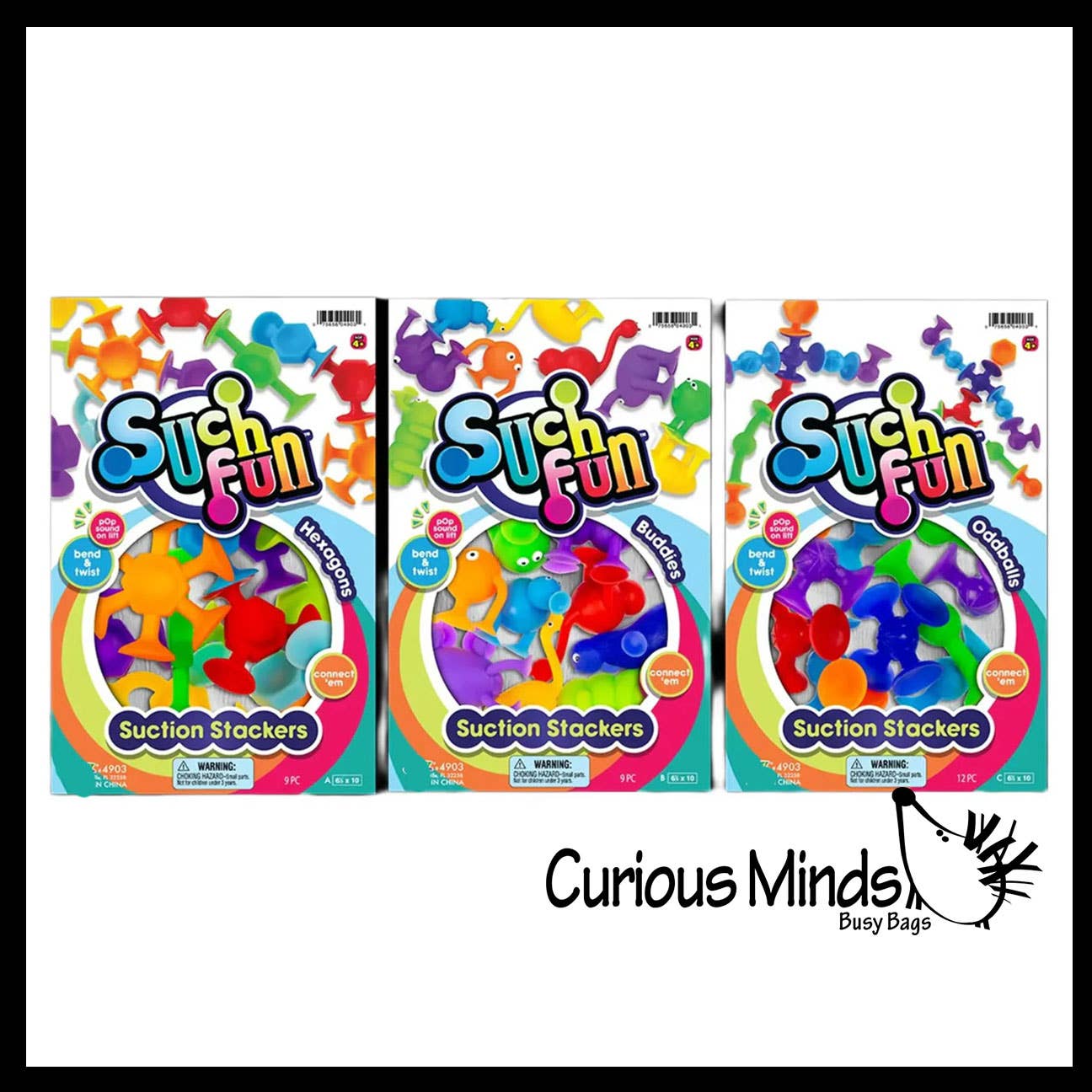 Curious Minds Toys – wholesale Bath toy – Baby – 1 Bag Suction Cup Toy - Water Bath Fine Motor Toys6
