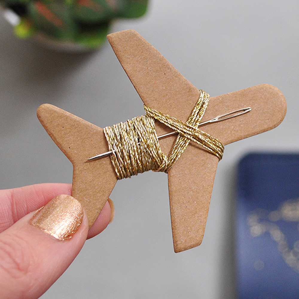 Chasing Threads – wholesale Passport case – women's – Stitch Where You've Been Passport Cover Kit - Navy Leather8