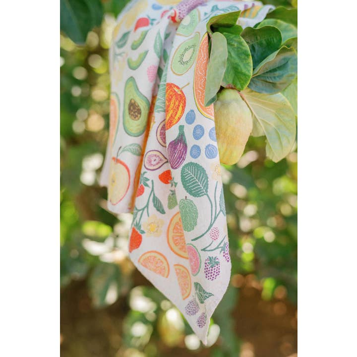 Lili Arnold – wholesale Tea towel – Organic Cotton Tea Towel - Fruit Basket3