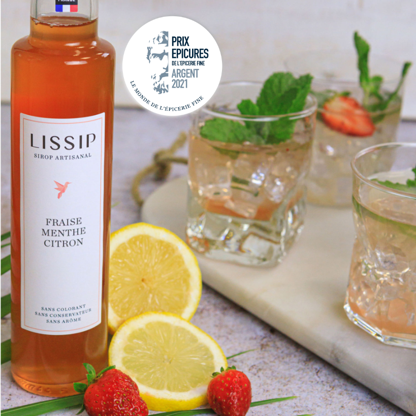 Lissip - Wholesale Cocktail Mix/Syrup - Strawberry Mint Lemon Syrup - 25cl1