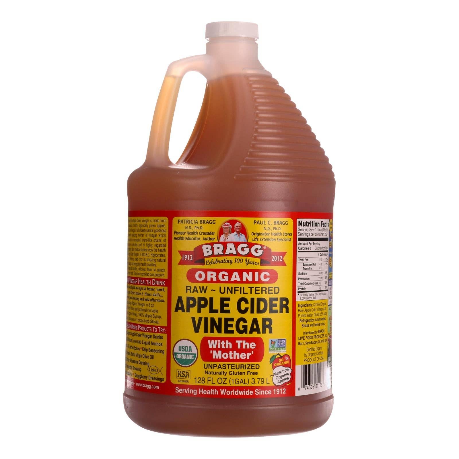 Ware Spark - Wholesale Vinegar - Bragg - Apple Cider Vinegar - Raw And Unfiltered - Case Of 4 - 1 Gallon0
