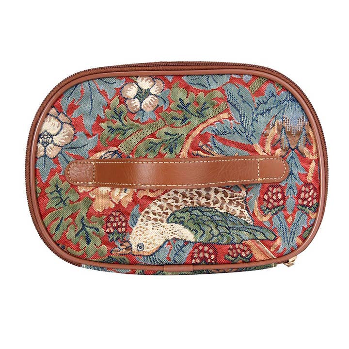Signare Tapestry - Wholesale Toiletry Bag - Women's - William Morris Strawberry Thief Red - Toiletry Bag
