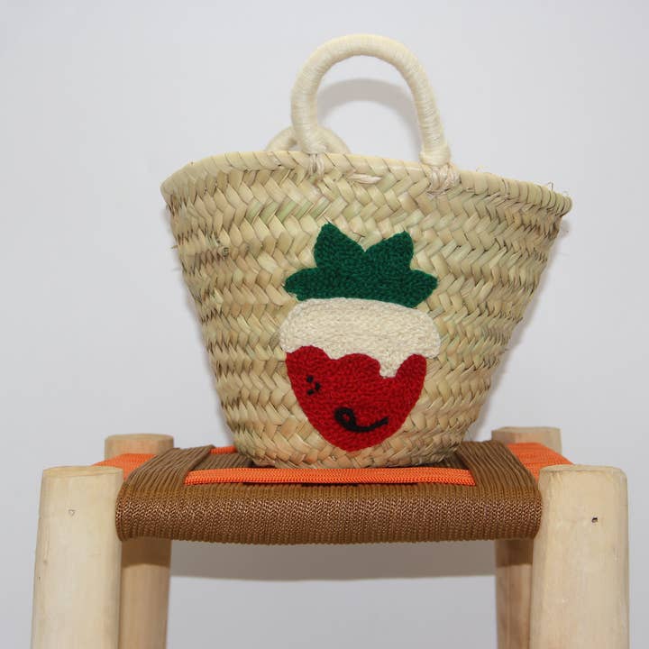 Strawberry Straw Tote for Kids – Custom Gift for Friends for wholesale by MOROHANDS