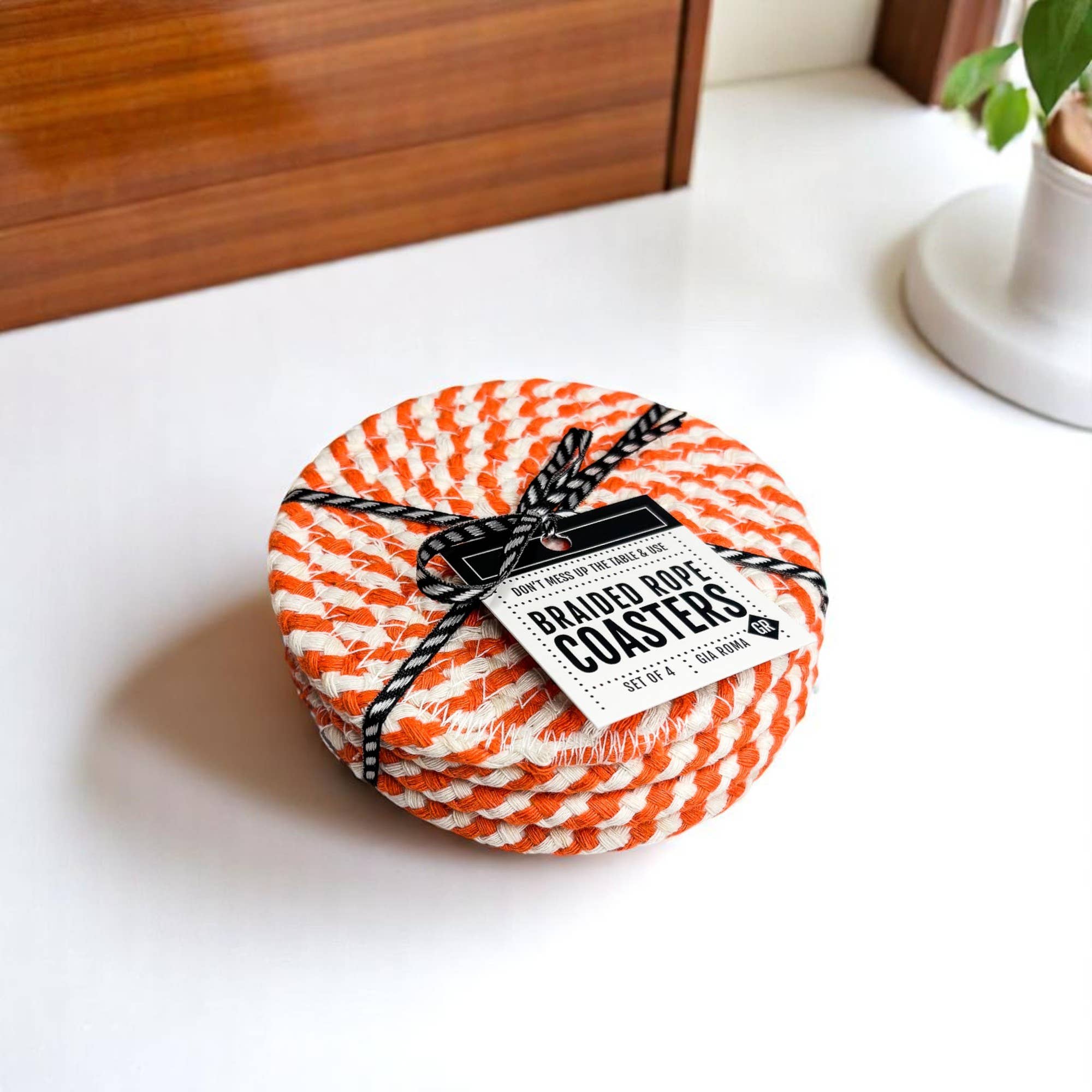 Gia Roma - Wholesale Coasters - Fall Fabric Coaster Sets, Gift Ready | Autumn Tabletop Decor30