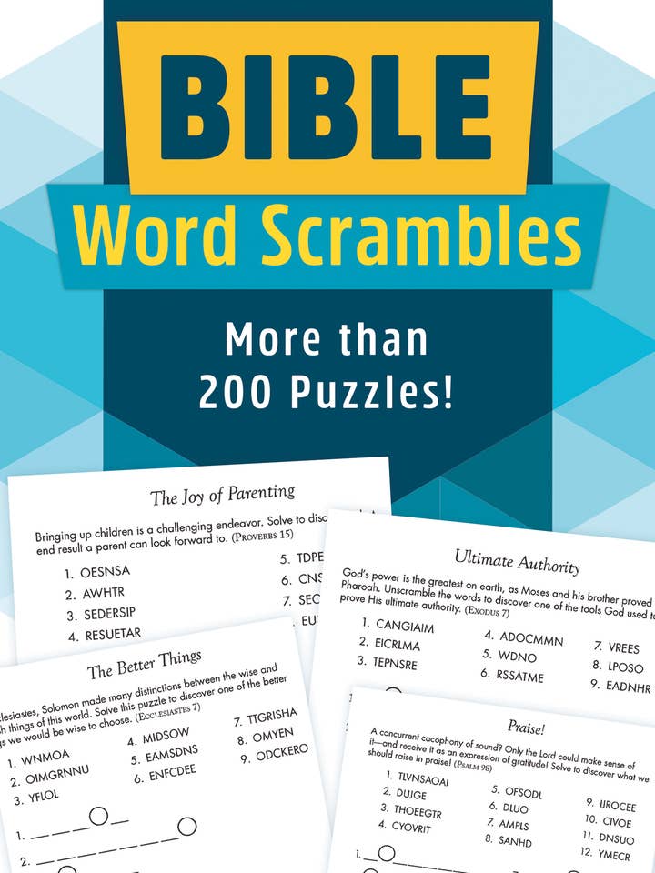 Bible Word Scrambles : More Than 200 Puzzles! for wholesale by Barbour Publishing, Inc.