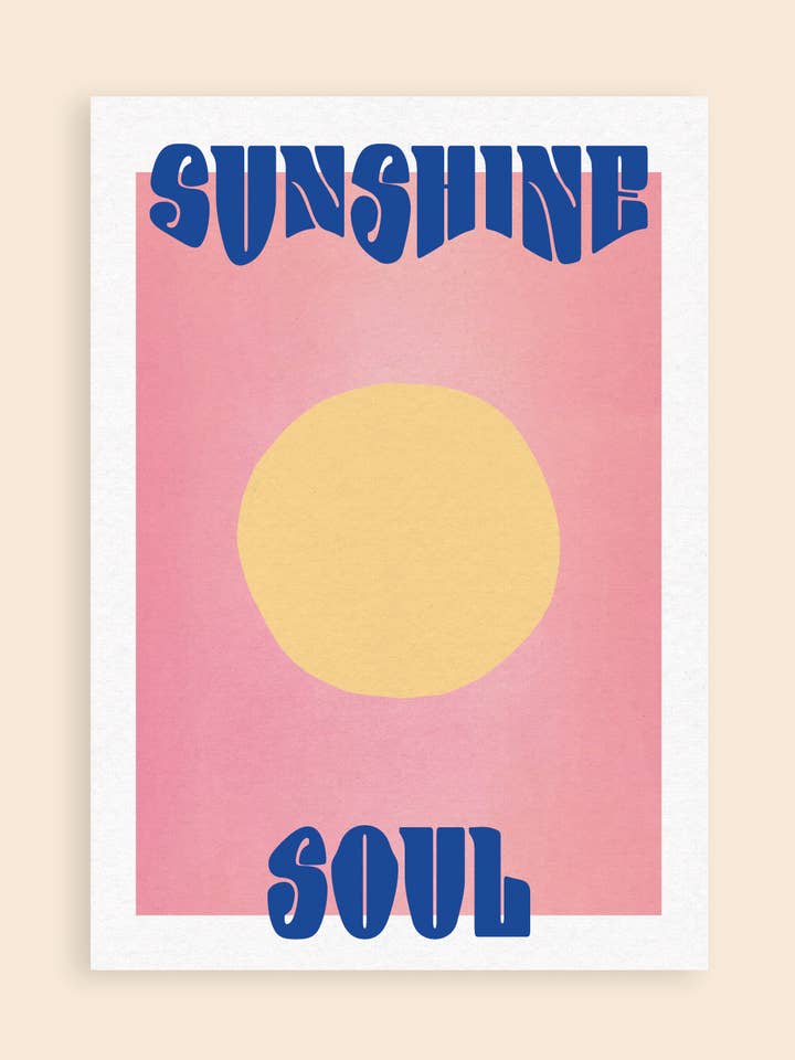Sunshine Soul Art Print for wholesale by Hand and Palm