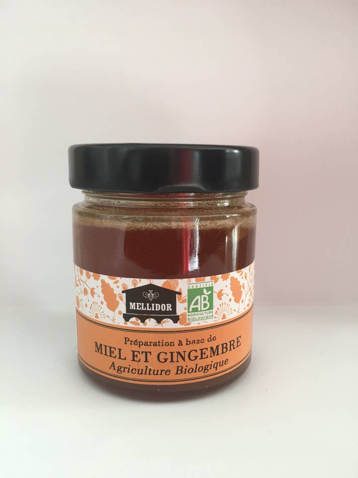 Organic Honey and Ginger* (2.5%) -220G for wholesale by Mellidor