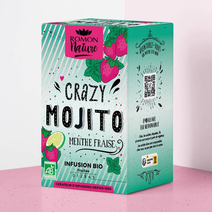 Infusión Orgánica Crazy Mojito de Fresa para venta al por mayor de PROVENCE D'ANTAN