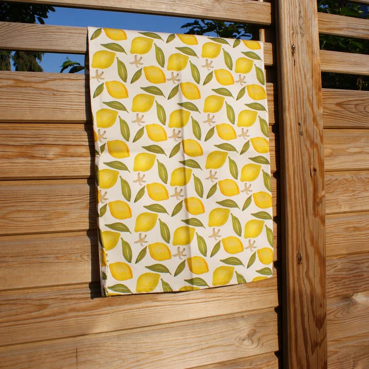 Amalfi Lemon - Ekologisk bomullshandduk för wholesale av Alex Hinton Design