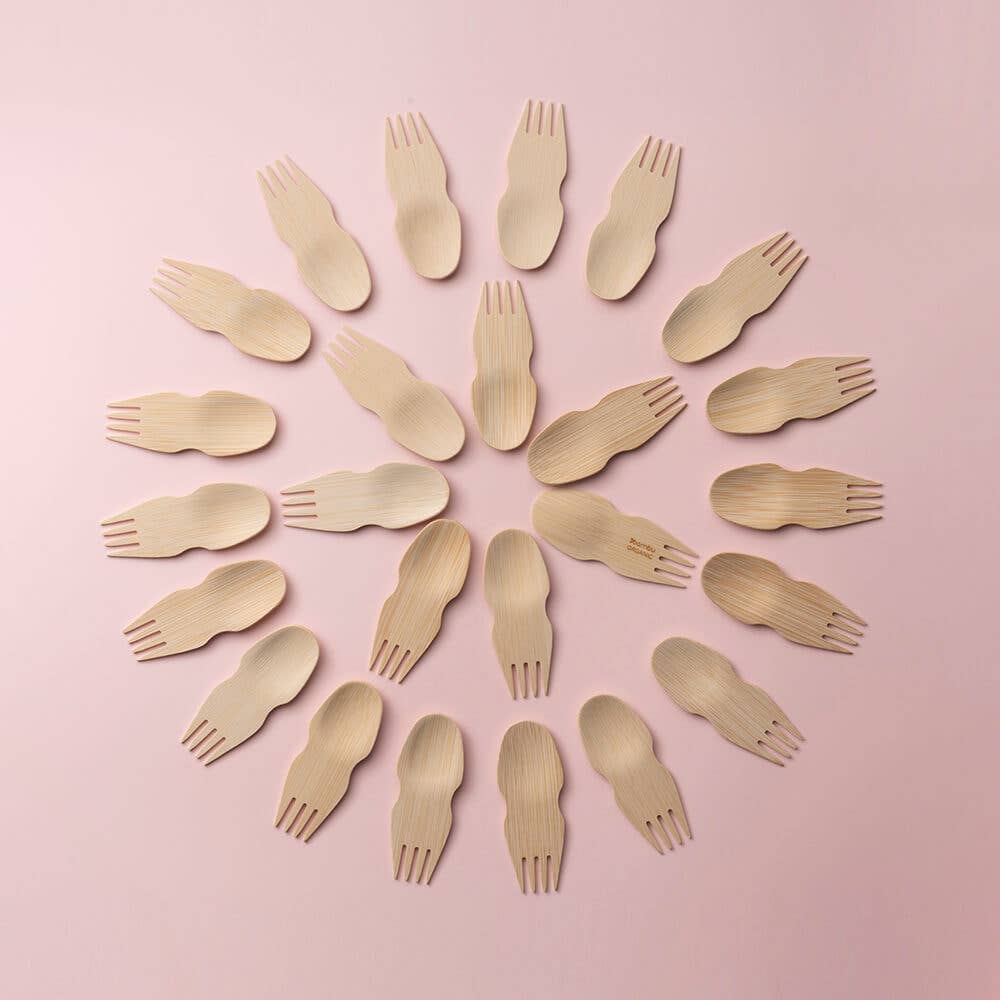 bambu® – wholesale Assorted cutlery set – Disposable Bamboo Sporks2