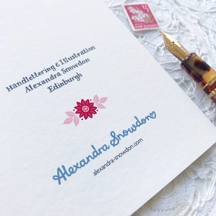 Alexandra Snowdon – wholesale Stationery/notecard set – A Little Note To Say Blank Notecard1