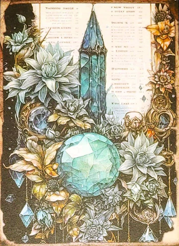 Slightly Askew Art - Wholesale Gallery Wall Set - Blue Witches - Set of 10 4" x 6" Decoupage Wood Wall Panels4