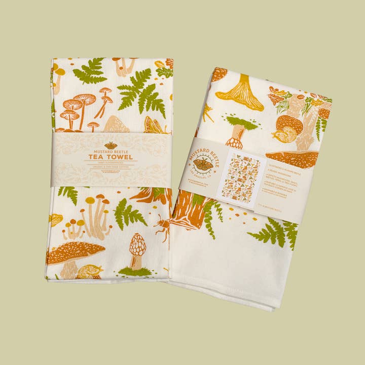 Mustard Beetle - Wholesale Tea Towel - Tea Towel: Mushrooms3