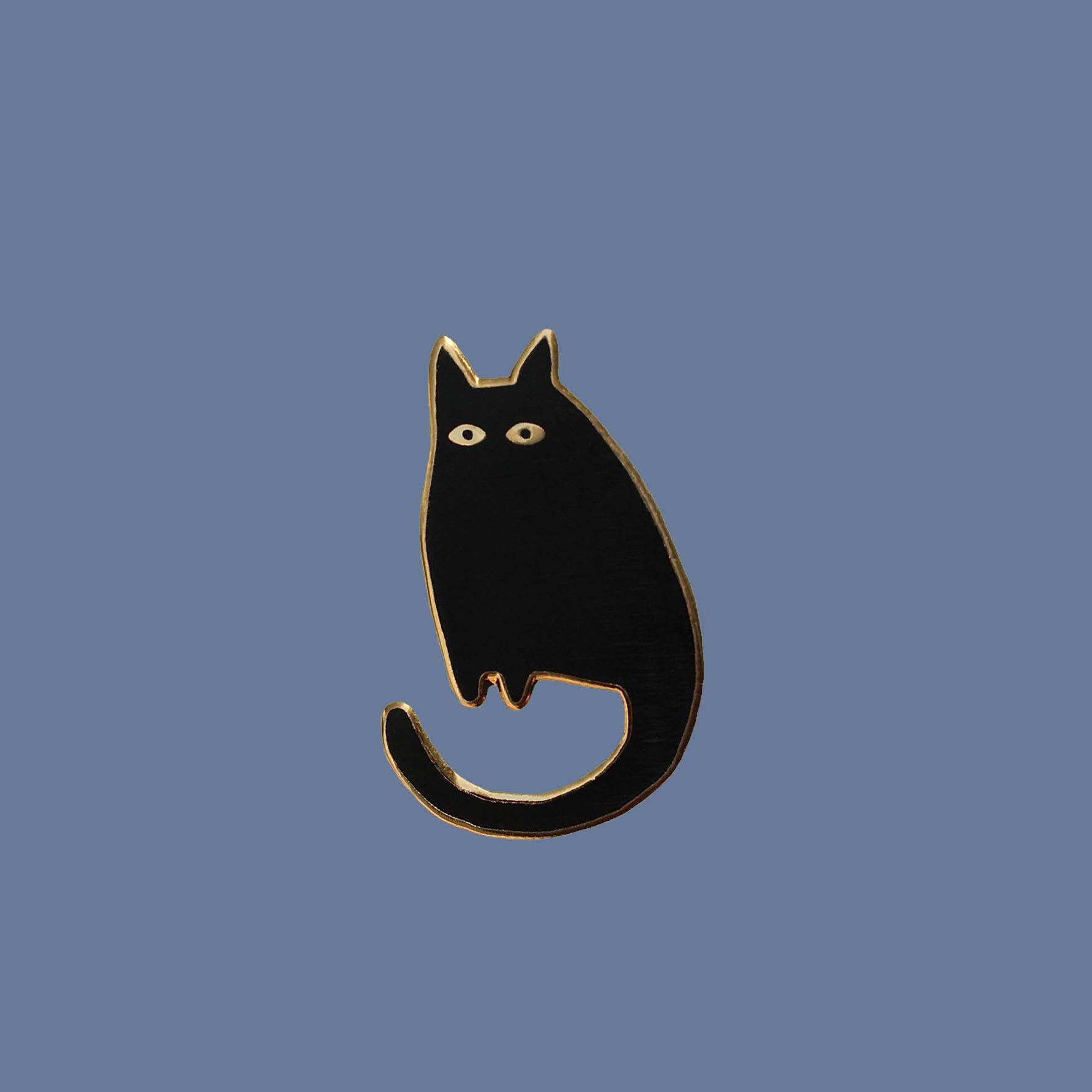 Atelier Titi Ellen de Bruijn - Wholesale Lapel Pin/Button - Kees the cat, A cute black & gold enamel cat pin5
