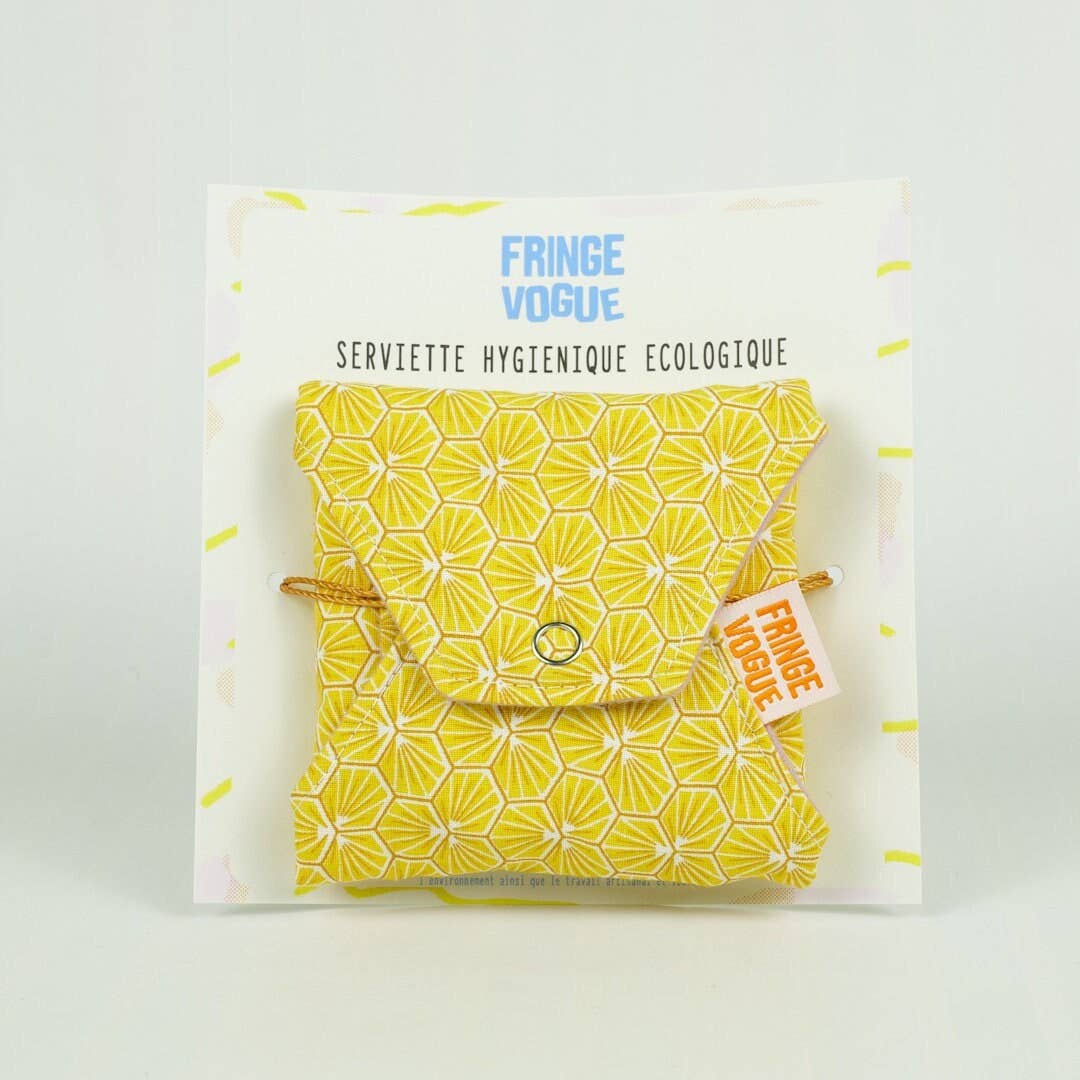 Fringe Vogue - Wholesale Menstrual Pad/Liner - Eco-friendly sanitary napkin - Japanese pattern yellow
