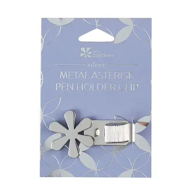 Wholesale Asterisk Pen Clip Platinum for your store Faire