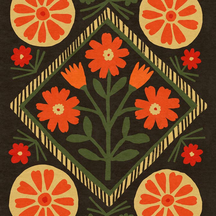 Anisa Makhoul - Wholesale Art Print - Art Print - Folk Garden in Bloom