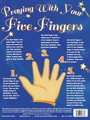 Praying With Your Fingers - Prayer Card, Catholic (25 pack) for wholesale by Paraclete Press