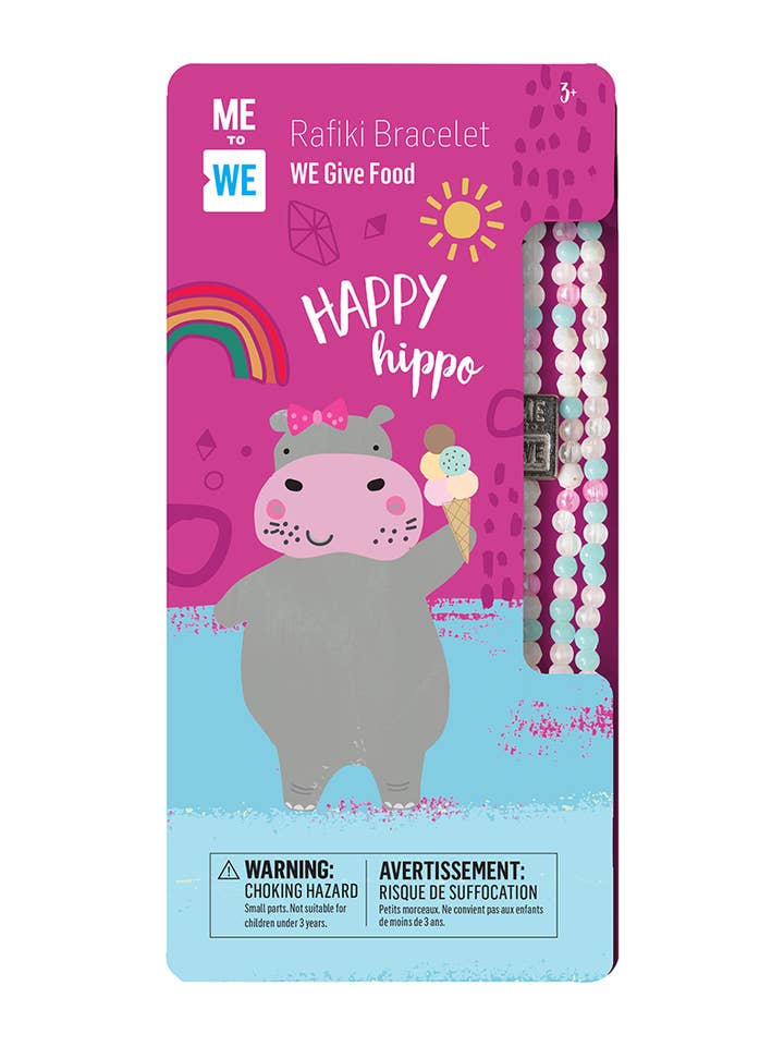 Cute Critter Rafiki Bracelet - Happy Hippo for wholesale by ME to WE