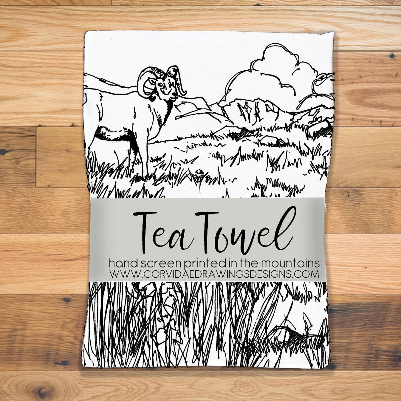 Corvidae drawings & designs - Wholesale Tea Towel - Colorado State Tea Towel2