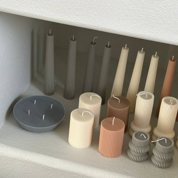 Urban Craft - Wholesale Pillar Candle - Long Pillar Candle-Tall Soy Candle-Weeding Candle-Ribbed3