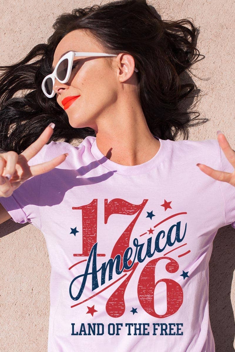 COLORBEAR - Wholesale T-Shirt (Graphic) - Women's - America 1776 Graphic Plus Tee10