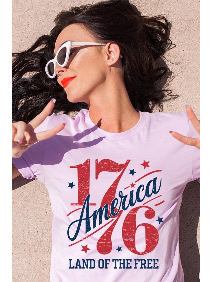 COLORBEAR - Wholesale T-Shirt (Graphic) - Women's - America 1776 Graphic Plus Tee10
