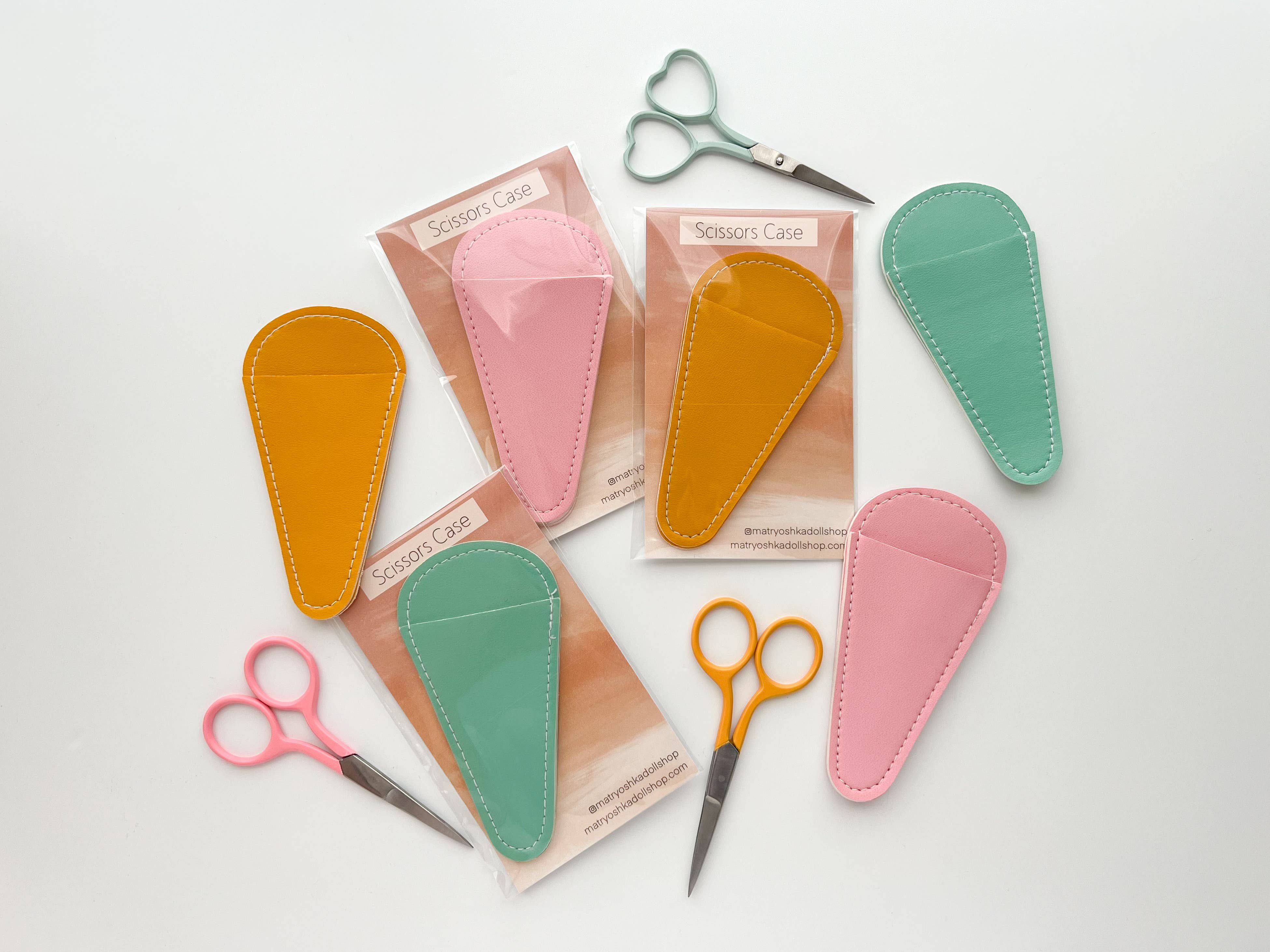 Matryoshka Doll Shop - Wholesale Embroidery/Cross Stitch Supplies - Scissors sheaths, small scissors case, leather sleeve11