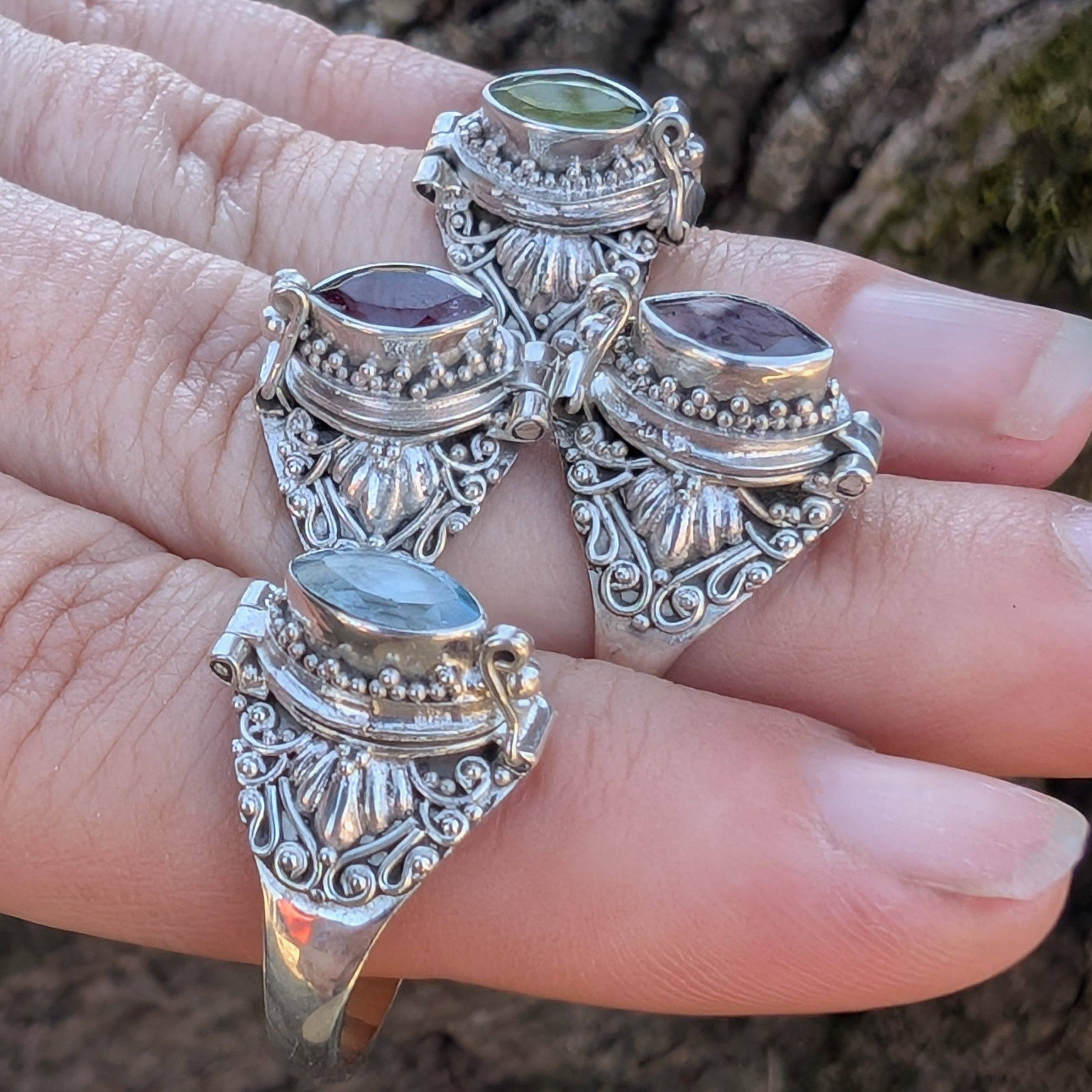 Silver Insanity – Engroshandel Statementring – Markisefacetteret ædelsten sterling sølv gift ring1