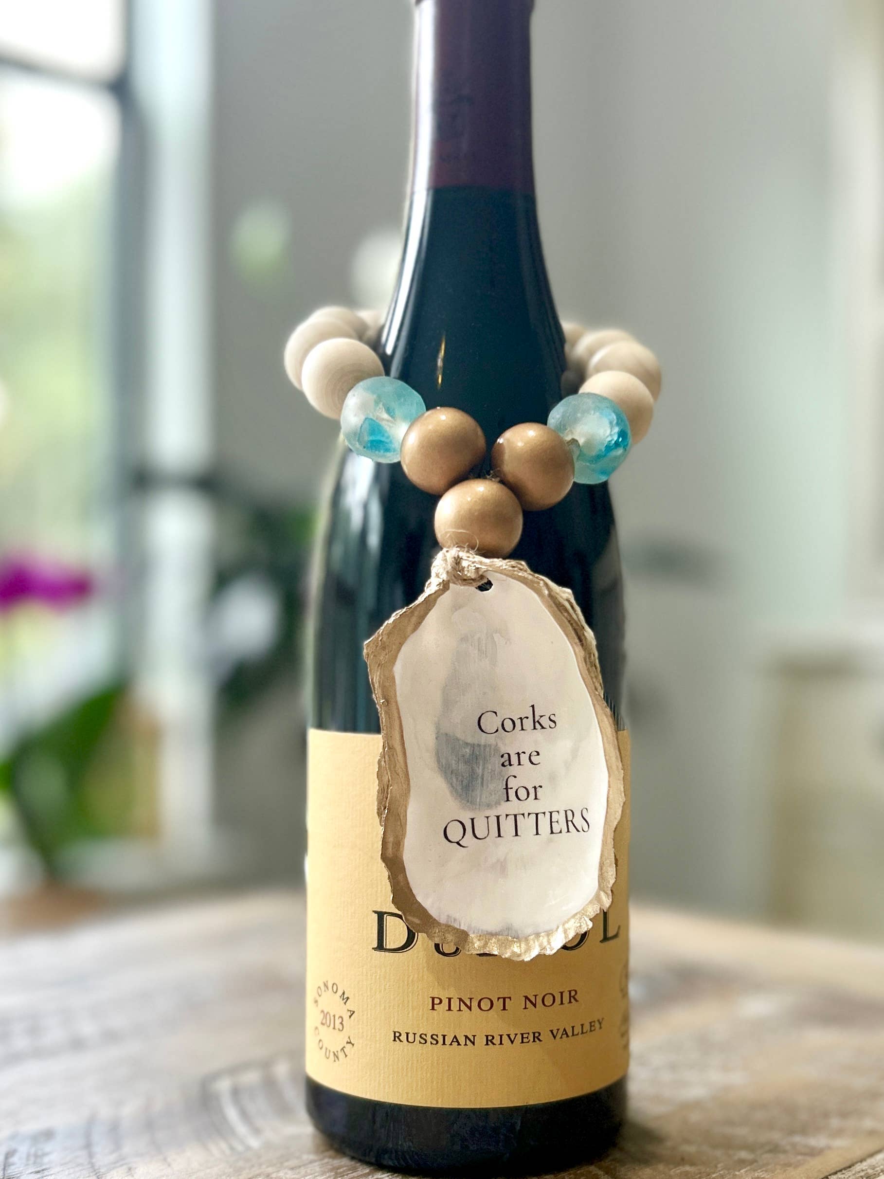 Coast and Cork - Wholesale Wine Charm - Corks are for Quitters - Beaded Bottle Charm3