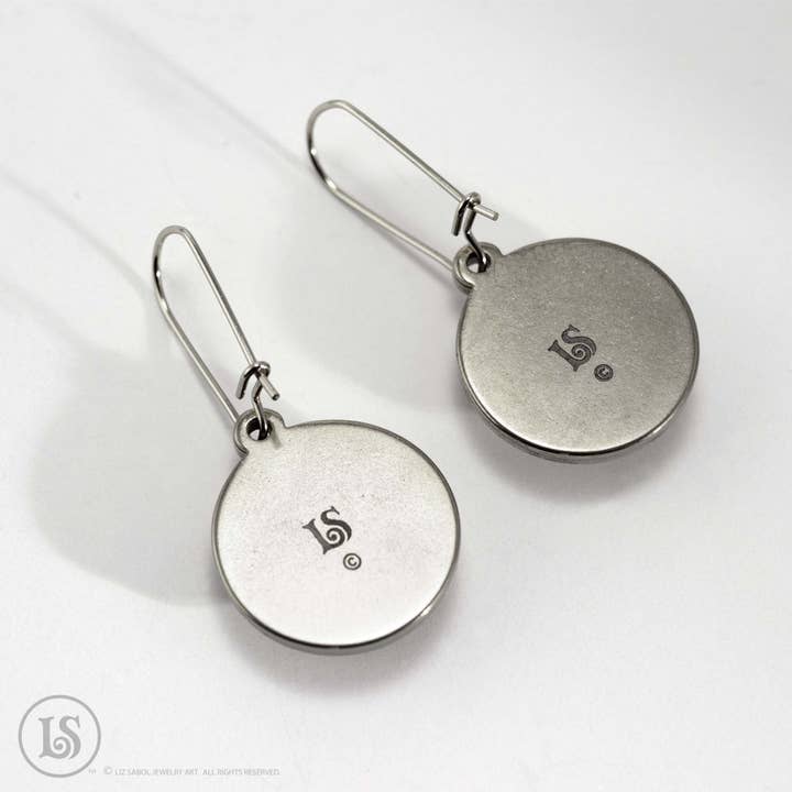 Liz Sabol Jewelry Art - Venta al por mayor Pendientes colgantes - Pendientes Hombre en la Luna
