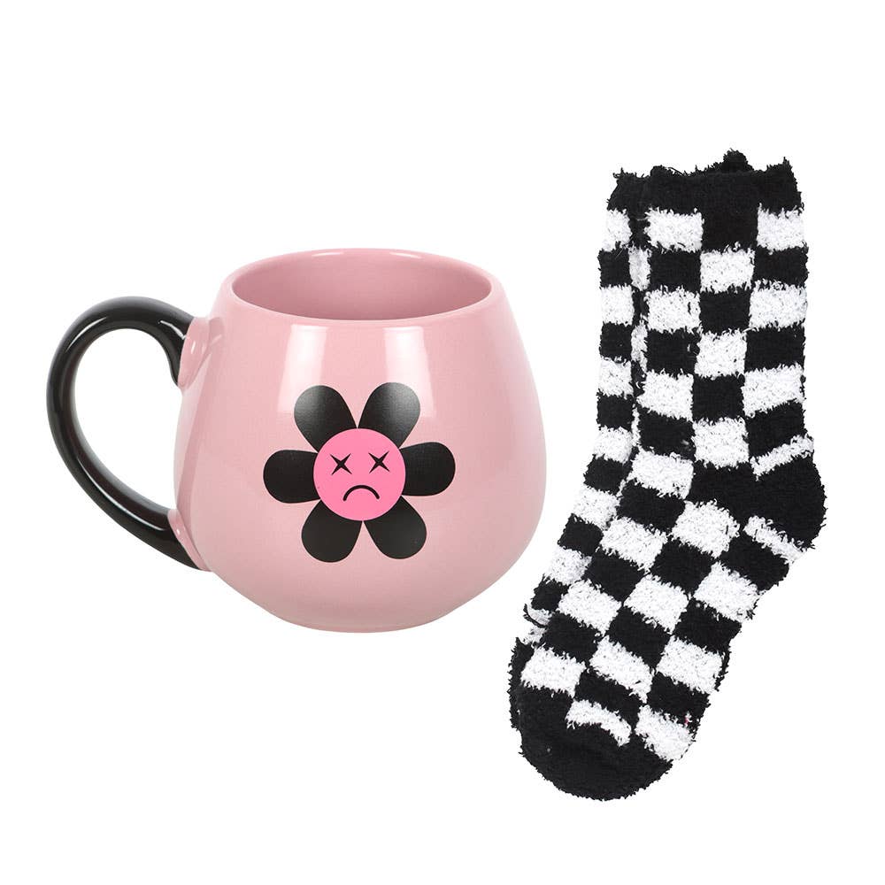 Something Different Wholesale – wholesale Coffee mug – Sad Flower Mug and Socks Set1