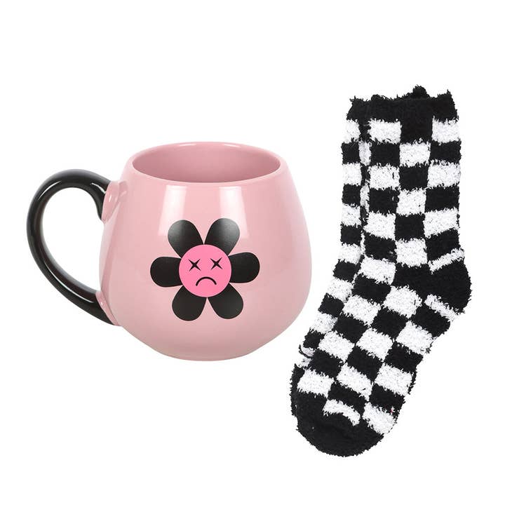 Something Different Wholesale – wholesale Coffee mug – Sad Flower Mug and Socks Set1