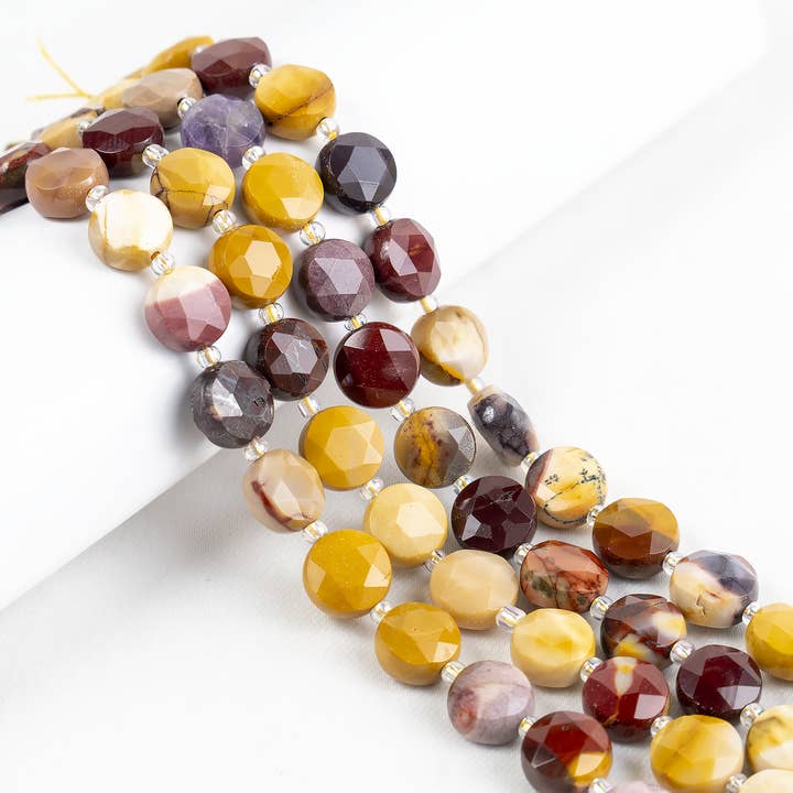 Heishi Disc Beads | Mookaite | Flat Crystal Beads for wholesale by Soothing Crystals Beads