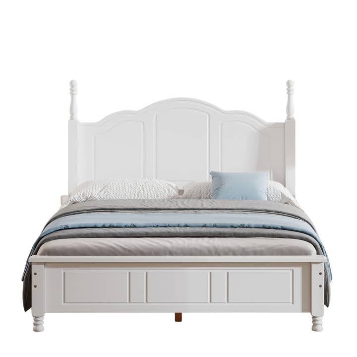 Full Size Wood Platform Bed Frame,Retro Style Platform for wholesale by BlakOutlet