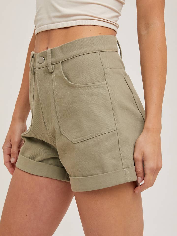 Bluivy - Wholesale Shorts - Women's - HIGH-RISE DENIM MOM SHORTS SIDE POCKETS