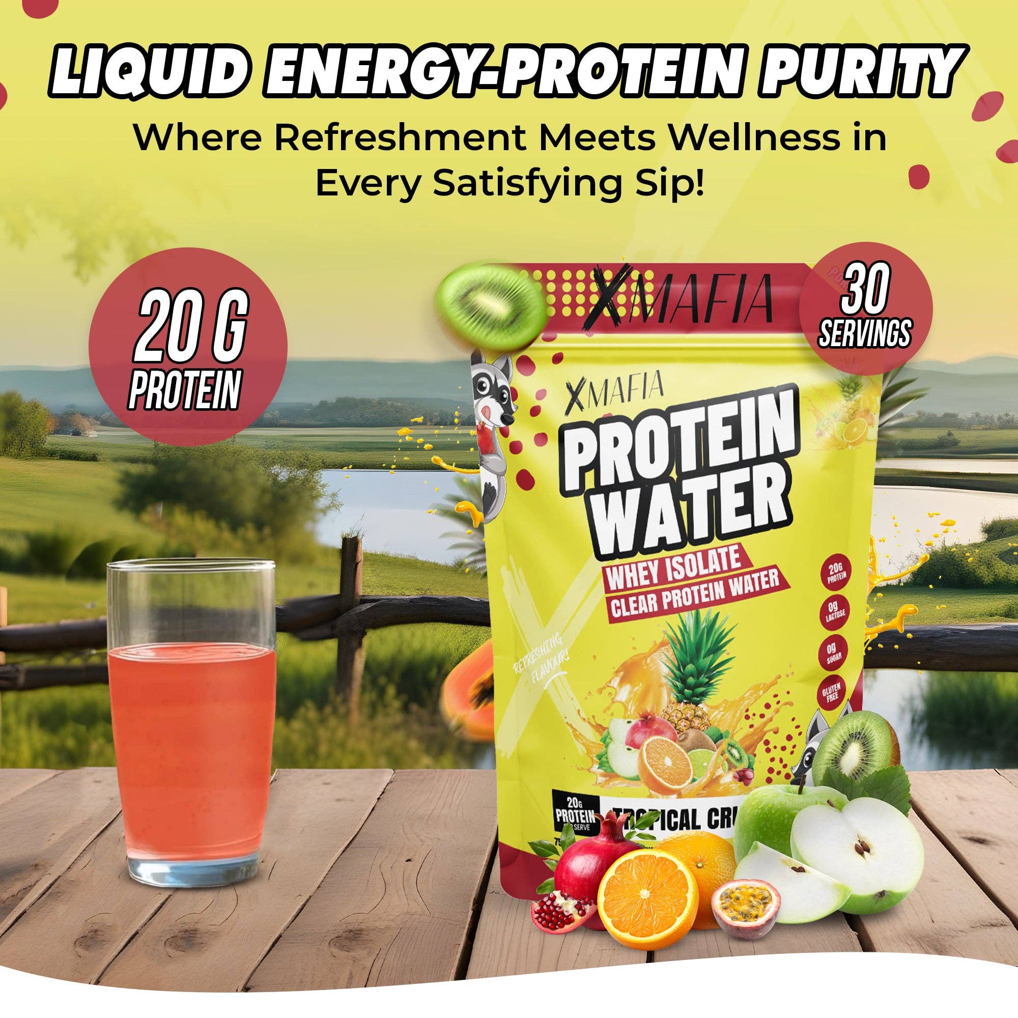 XMAFIA – wholesale Protein/superfood powder – XMafia – Protein Water, Clear Protein Powder - Tropical2