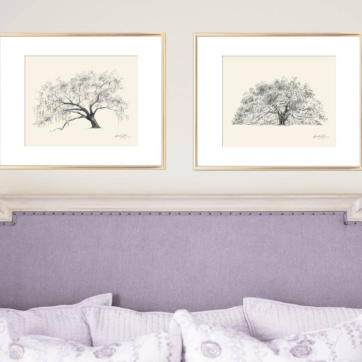 Fly Young Studio – Großhandel Kunstdruck – Gateway Oak Tree — Stift und Tinte — signierter Kunstdruck4