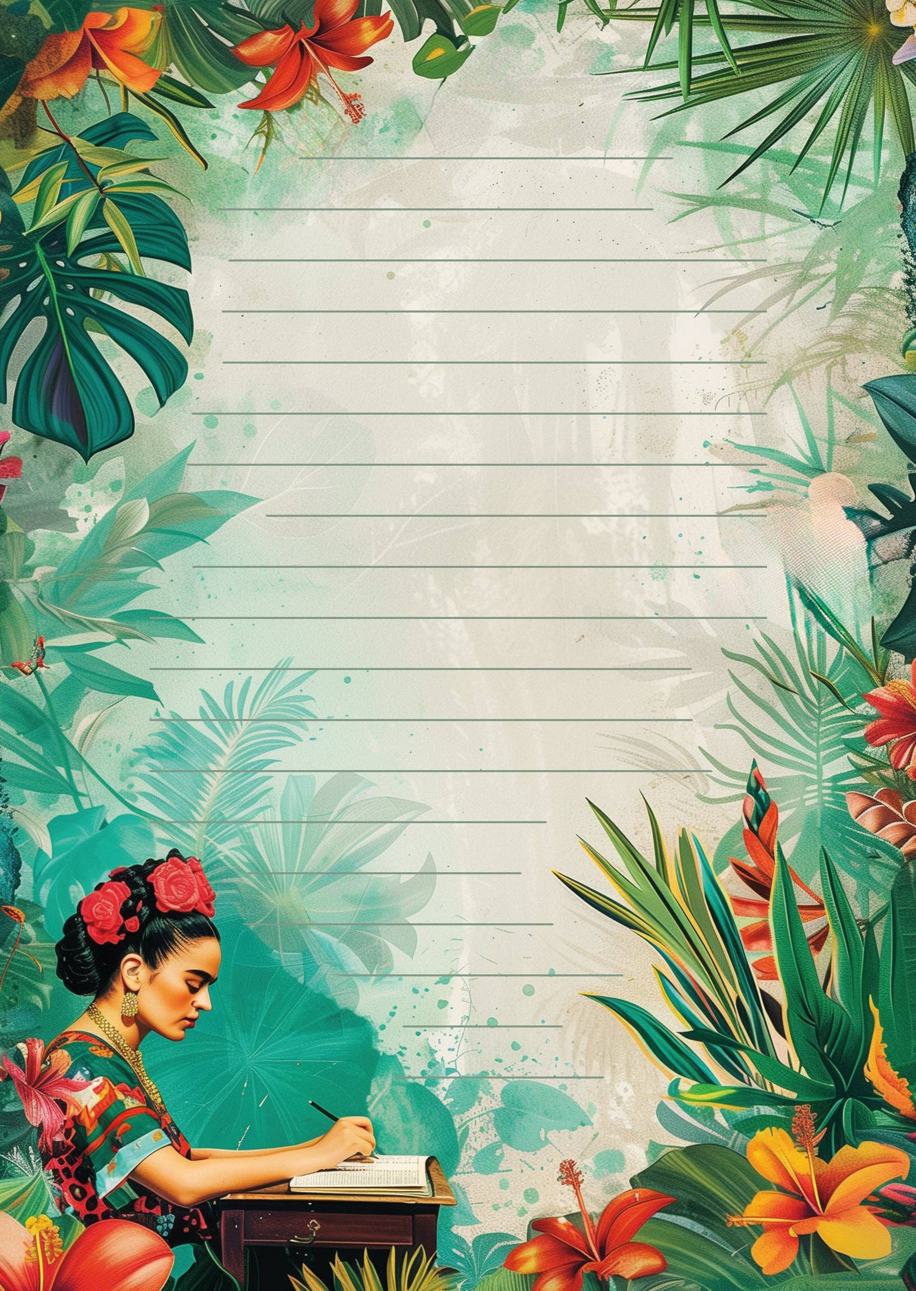 Fripperies - Wholesale Stationery/Notecard Set - Frida Kahlo: Writing letters | Stationery | Fripperies1